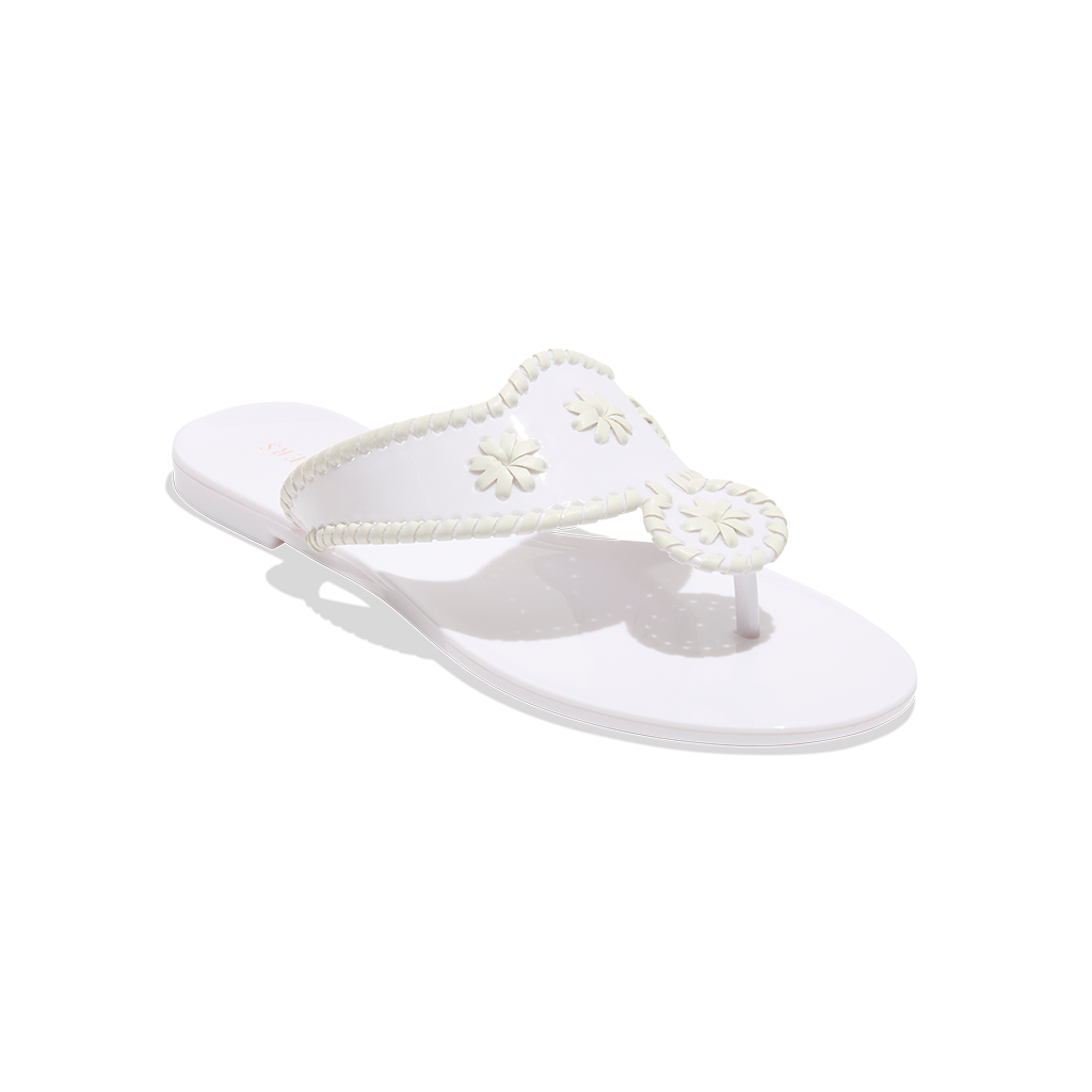 Jack rogers white jelly sandals on sale