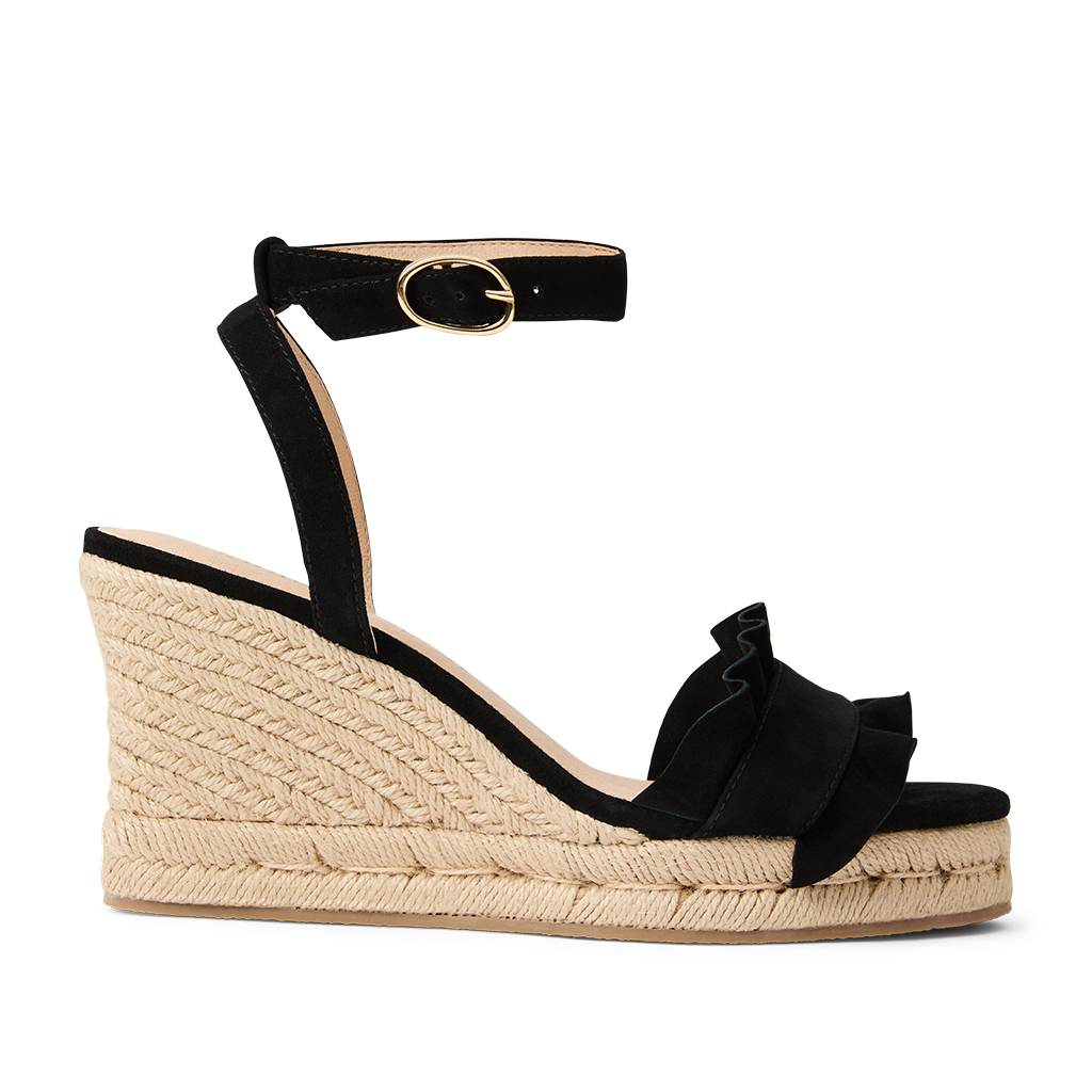 Rozette Ruffle Wedge