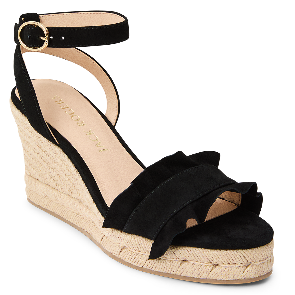 Rozette Ruffle Wedge