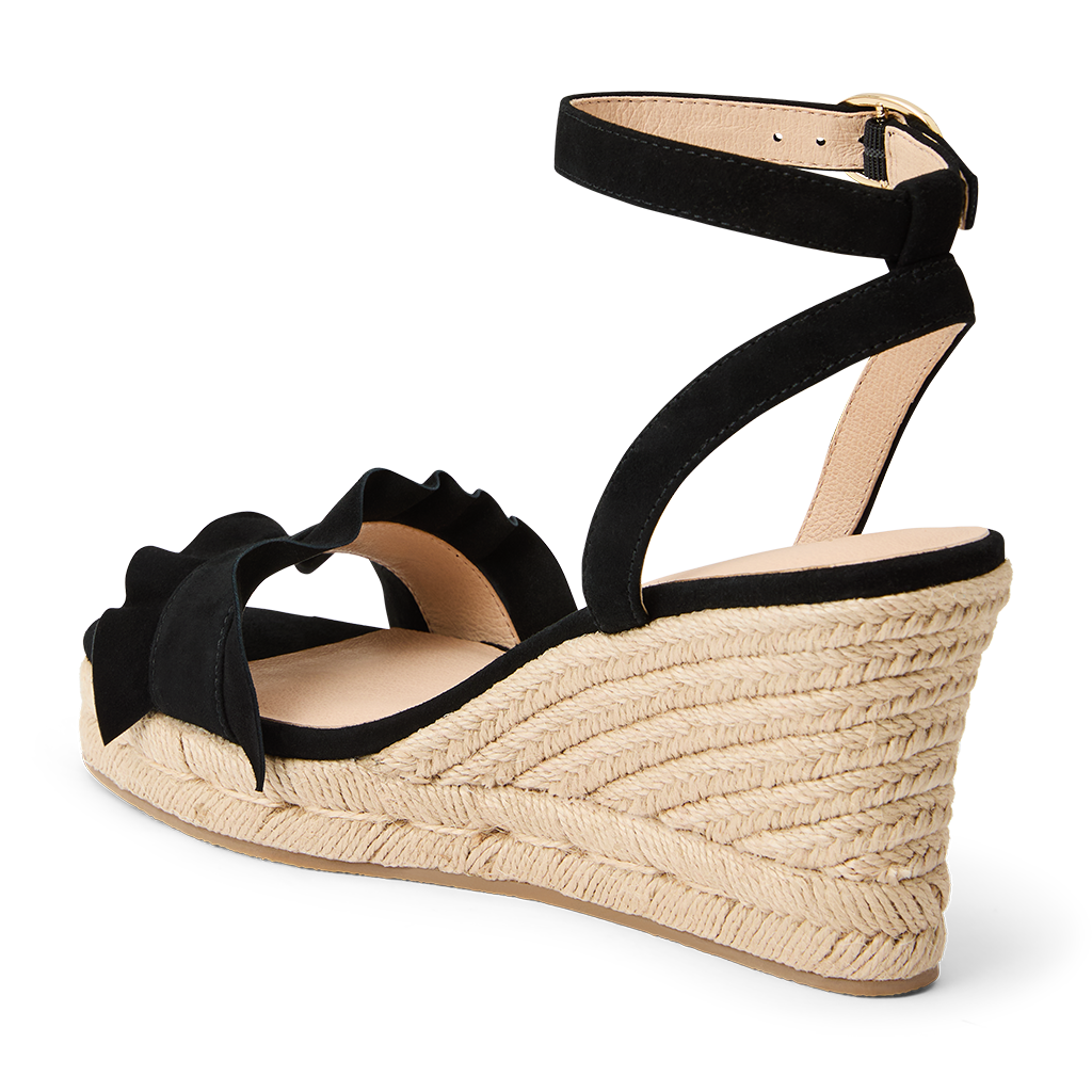 Rozette Ruffle Wedge