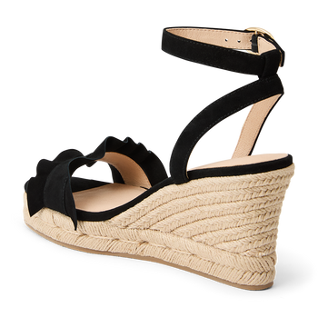 Rozette Ruffle Wedge