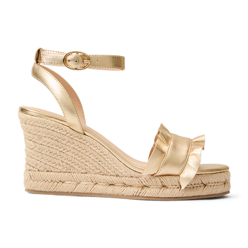 Rozette Ruffle Wedge