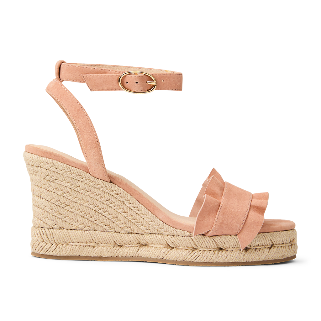 Rozette Ruffle Wedge