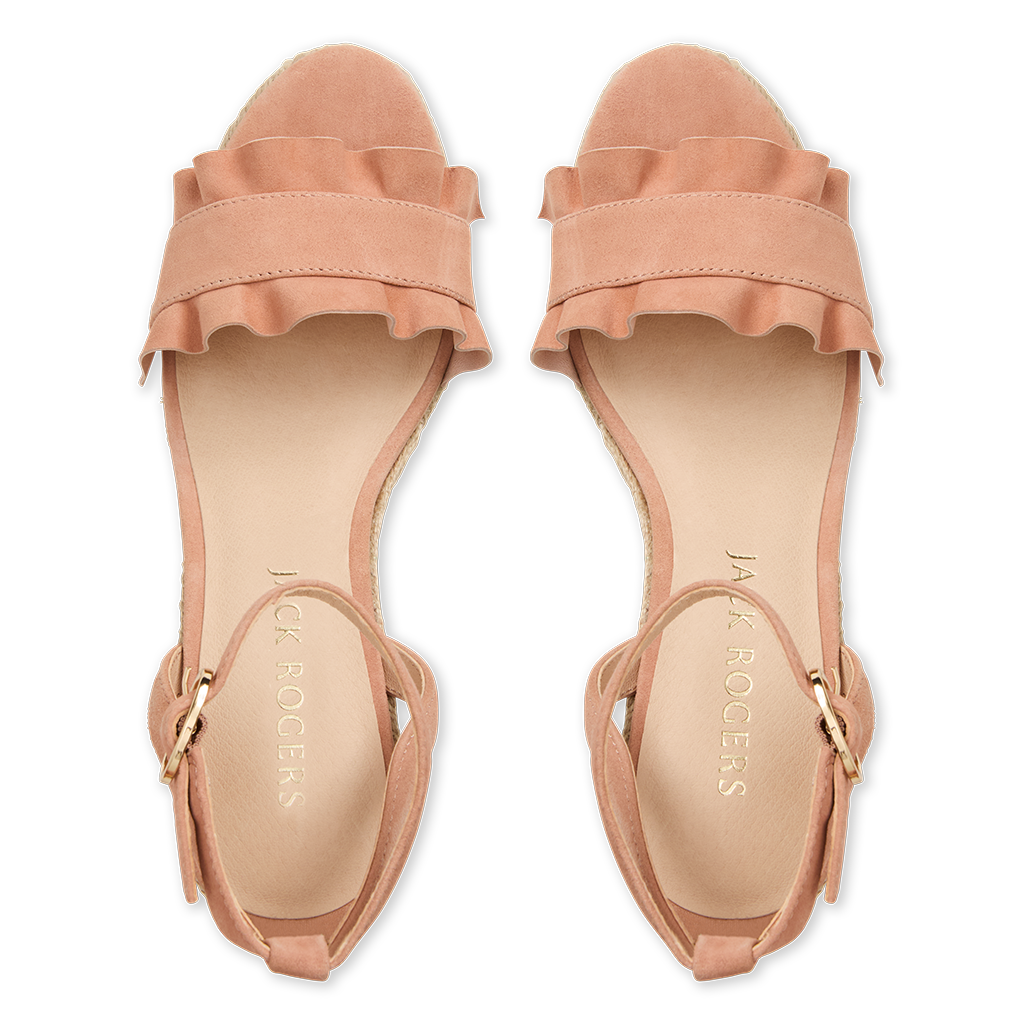 Rozette Ruffle Wedge