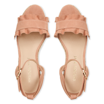 Rozette Ruffle Wedge