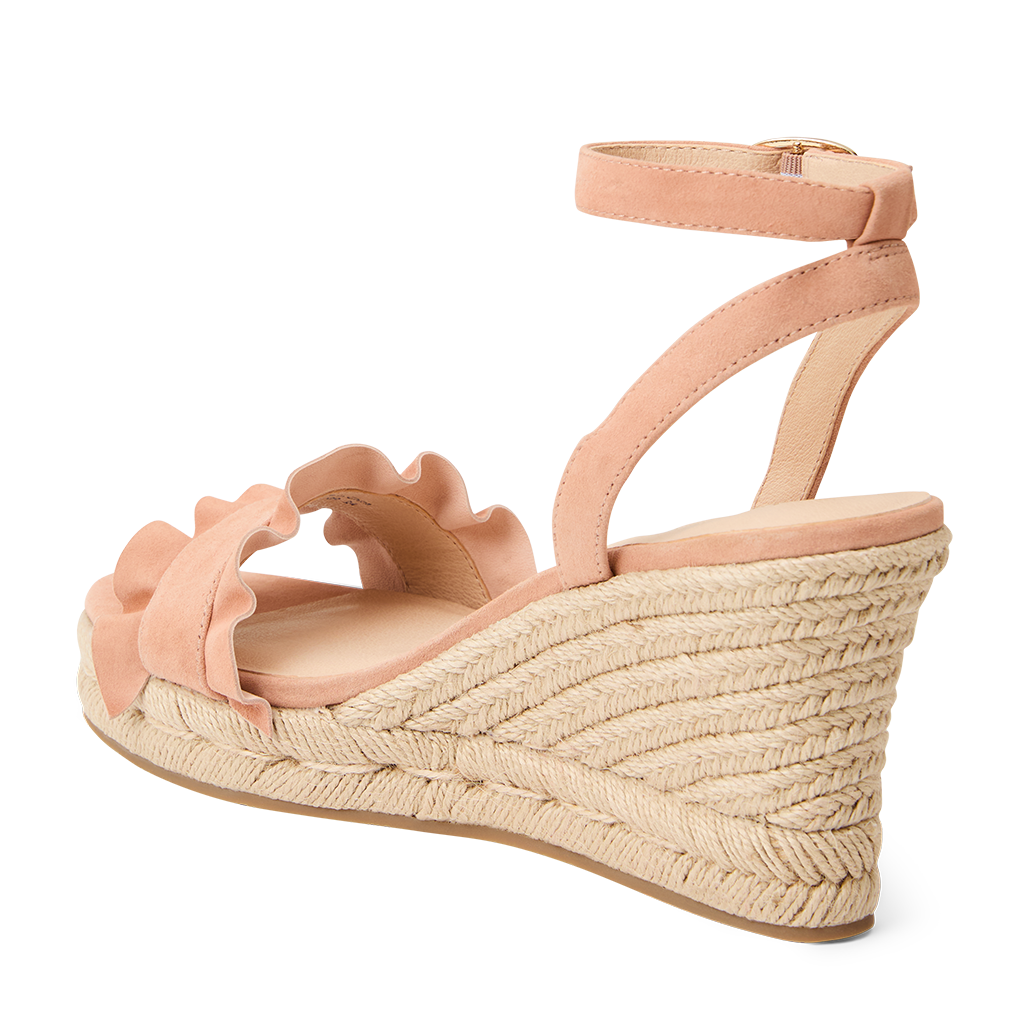 Rozette Ruffle Wedge