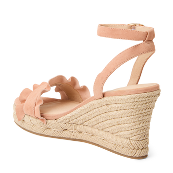 Rozette Ruffle Wedge