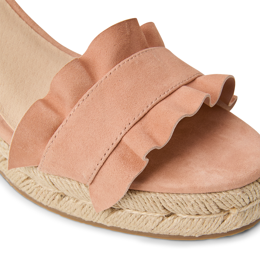 Rozette Ruffle Wedge