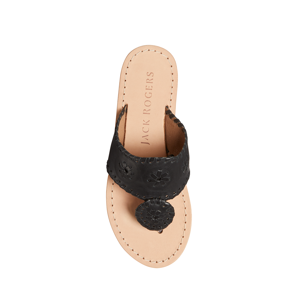 Jack Rogers Lauren Double-Strap Sandals, Black